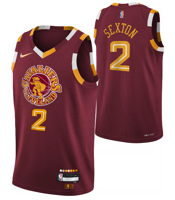 Men's Cleveland Cavaliers #2 Collin Sexton Red 2021/2022 75th Anniversary City Edition Swingman Stitched Jersey Men's Cleveland Cavaliers #2 Collin Sexton Red 2021/2022 75th Anniversary City Edition Swingman Stitched Jersey